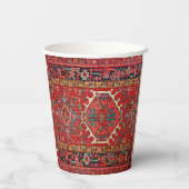アンティークペルシアのラグ動揺してヴィンテージアートパターン 紙コップ (裏面)