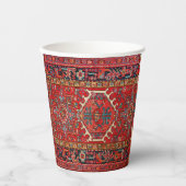 アンティークペルシアのラグ動揺してヴィンテージアートパターン 紙コップ (正面)