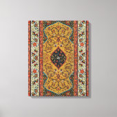 アンティークペルシアカーペットエレガントデザイン キャンバスプリント (正面)