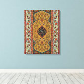 アンティークペルシアカーペットエレガントデザイン キャンバスプリント (インサイチュ (ウッドフロア))