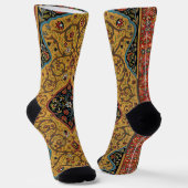 アンティークペルシアカーペットエレガントデザイン ソックス (傾斜あり)