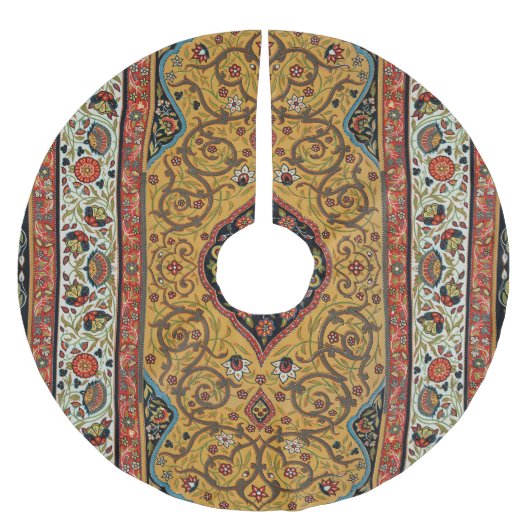 アンティークペルシアカーペットエレガントデザイン ブラッシュドポリエステルツリースカート (正面)