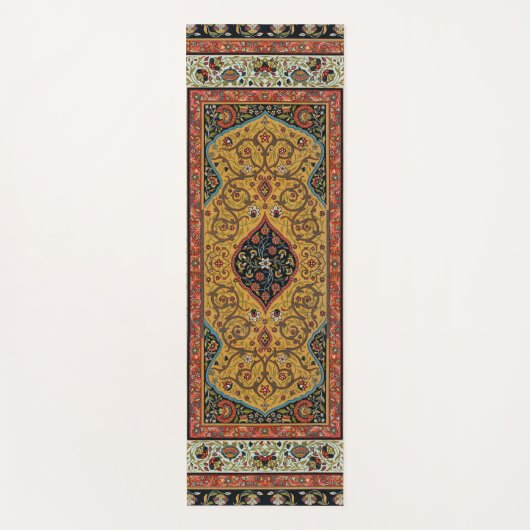 アンティークペルシアカーペットエレガントデザイン ヨガマット (正面)