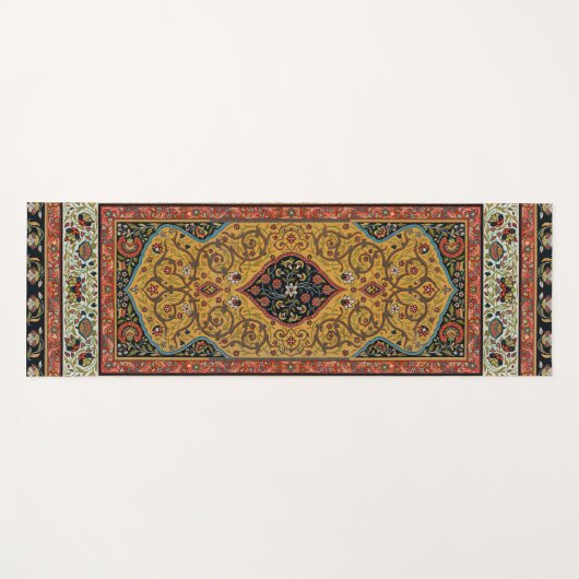 アンティークペルシアカーペットエレガントデザイン ヨガマット (正面(横))