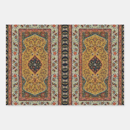 アンティークペルシアカーペットエレガントデザイン ラッピングペーパーシート (正面3)