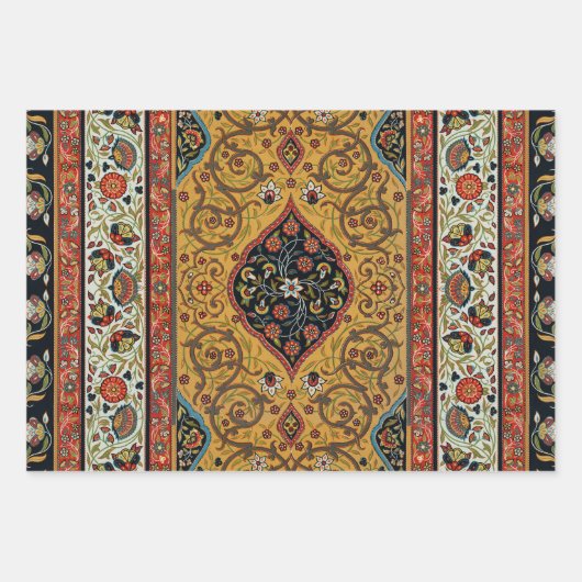 アンティークペルシアカーペットエレガントデザイン ラッピングペーパーシート (正面)