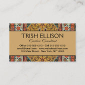 アンティークペルシアカーペットエレガントデザイン 名刺 (裏面)