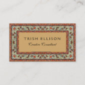 アンティークペルシアカーペットエレガントデザイン 名刺 (正面)