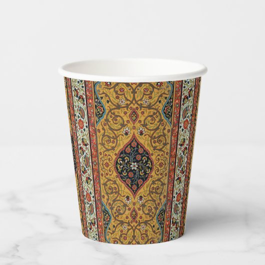 アンティークペルシアカーペットエレガントデザイン 紙コップ (裏面)