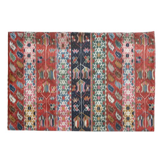 アンティークペルシカラフルアターキリムラグ 枕カバー (裏面-左)