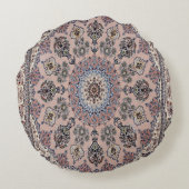 アンティークペルシャトルコオリエンタルラグじゅうたん ラウンドクッション (裏面)