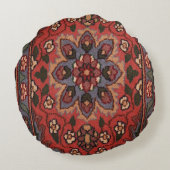 アンティークペルシャトルコオリエンタルラグフローラカーペット ラウンドクッション (裏面)