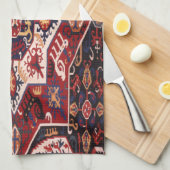 アンティークペルシャトルコカーペット キッチンタオル (四つ折り)