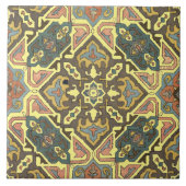 アンティークペルシャ幾何学模様プリント タイル (正面)