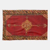 アンティークペルシャ絨毯の模様 キッチンタオル (横)