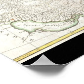 アンティークペルシャ – イラン、アフガニスタン、イラクの地図 ポスター (角)