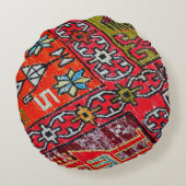 アンティークペルシャ、パターン、カーペット ラウンドクッション (裏面)