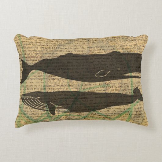 アンティークホエー航海のル海生活 アクセントクッション (正面)