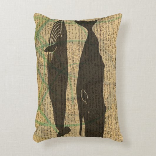 アンティークホエー航海のル海生活 アクセントクッション (正面(垂直))