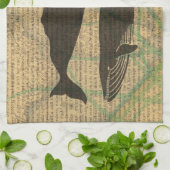 アンティークホエー航海のル海生活 キッチンタオル (折り畳み)