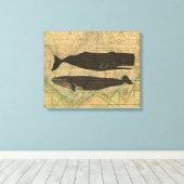 アンティークホエー航海のル海生活 キャンバスプリント (インサイチュ (ウッドフロア))