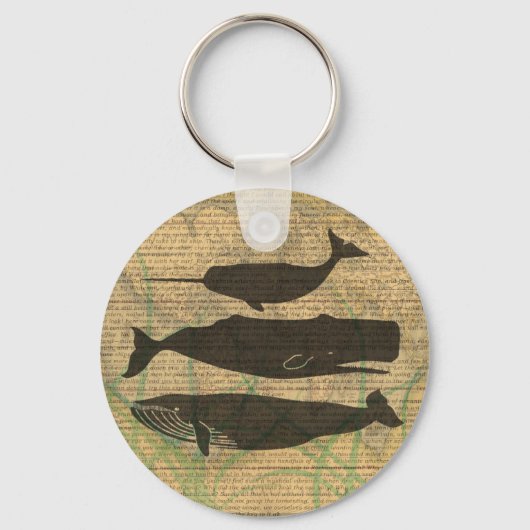 アンティークホエー航海のル海生活 キーホルダー (正面)