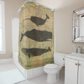 アンティークホエー航海のル海生活 シャワーカーテン (インサイチュ)