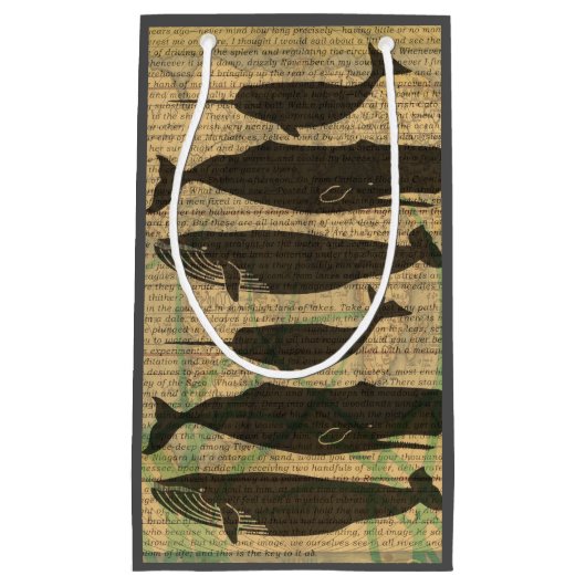 アンティークホエー航海のル海生活 スモールペーパーバッグ (正面)