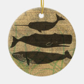 アンティークホエー航海のル海生活 セラミックオーナメント (正面)