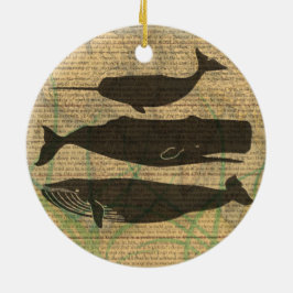 アンティークホエー航海のル海生活 セラミックオーナメント