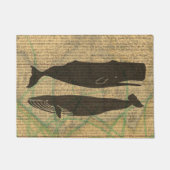 アンティークホエー航海のル海生活 ドアマット (正面)