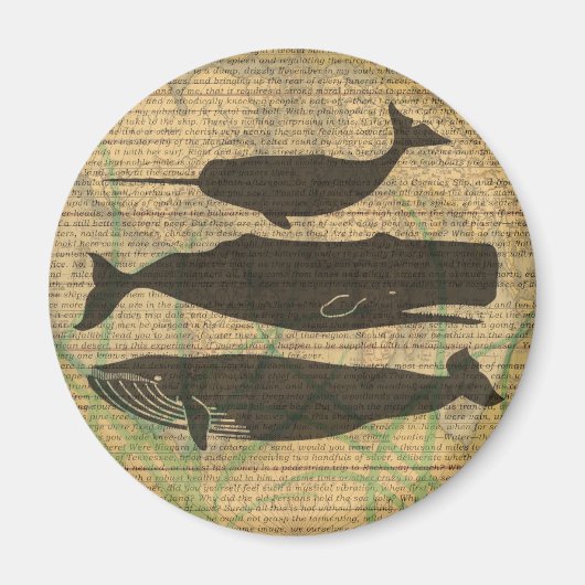 アンティークホエー航海のル海生活 マグネット (正面)