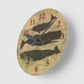 アンティークホエー航海のル海生活 ラウンド壁時計 (傾斜)