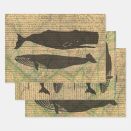 アンティークホエー航海のル海生活 ラッピングペーパーシート