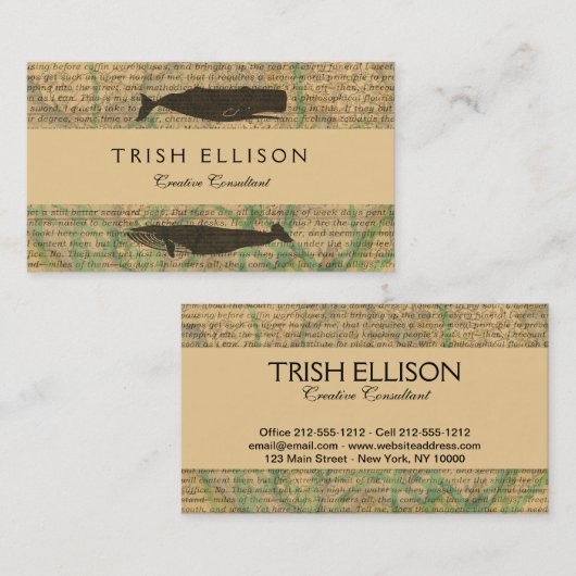 アンティークホエー航海のル海生活 名刺 (正面/裏面)