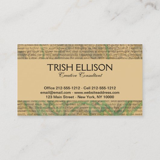 アンティークホエー航海のル海生活 名刺 (裏面)