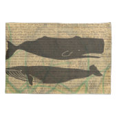 アンティークホエー航海のル海生活 枕カバー (裏面)