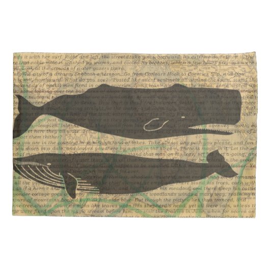 アンティークホエー航海のル海生活 枕カバー (裏面)