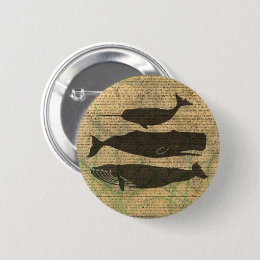 アンティークホエー航海のル海生活 缶バッジ (正面&裏面)