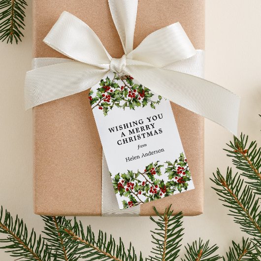 アンティークホリークリスマスホリデー ギフトタグ