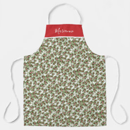 アンティークホリーパターン（名前） エプロン