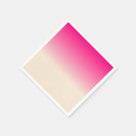 アンティークホワイトとウィンタースカイピンクのグラデーションパターン スタンダードカクテルナプキン