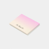 アンティークホワイトとラベンダーのバラのグラデーション色 ポストイット (アングル)