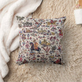 アンティークホワイトオリエンタルペルシャキリムラグ クッション (ブランケット)