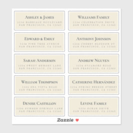 アンティークホワイトゲスト住所 シール注文6"または8"! シール