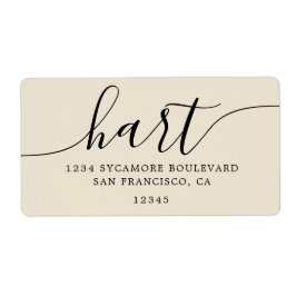 アンティークホワイトスモダンクリプトファミリー差出人住所 ラベル