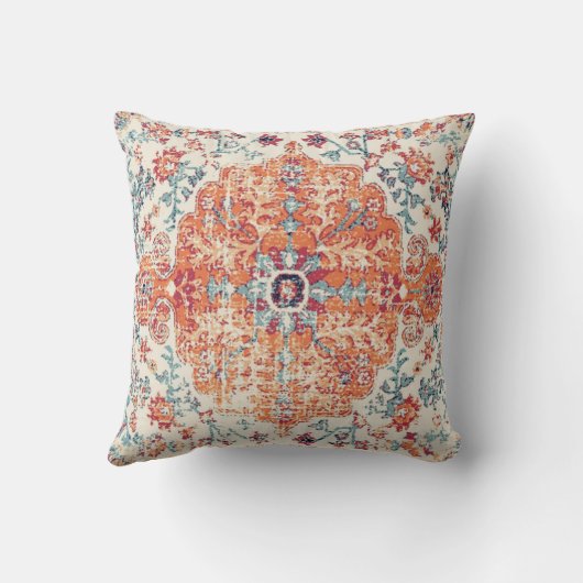 アンティークホワイトテラコッタオリエンタルペルシャラグ クッション (裏面)