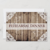 アンティークホワイトレースのウェディングリハーサル 招待状 (正面)