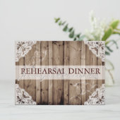 アンティークホワイトレースのウェディングリハーサル 招待状 (スタンド正面)