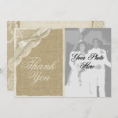 アンティークホワイトレースカントリーありがとう サンキューカード (正面/裏面)